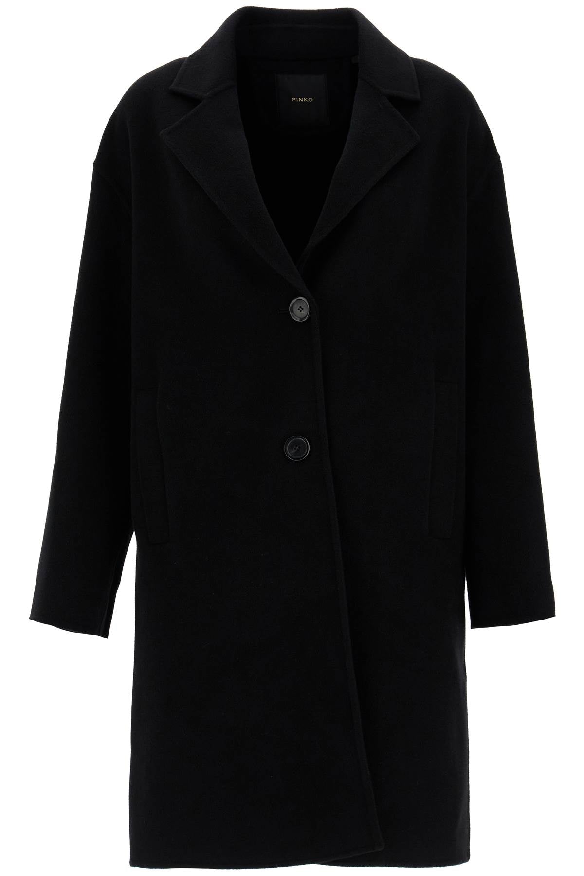 double wool coat with screwdriver design 103817 Y27P NERO LIMOUSINE