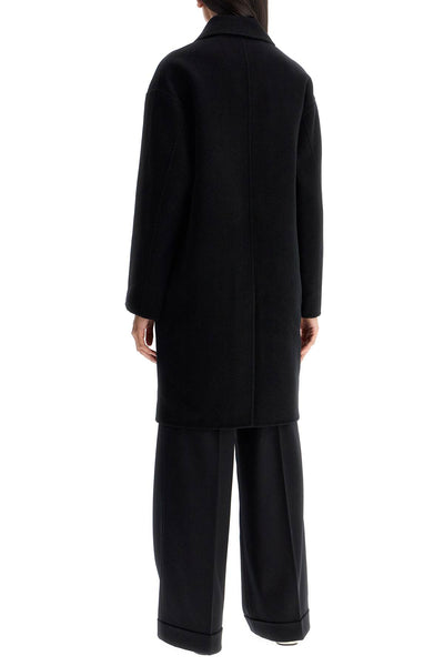 double wool coat with screwdriver design 103817 Y27P NERO LIMOUSINE