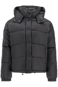 "down jacket with logo patch 103821 A1ZR NERO LIMOUSINE