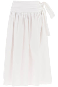 cotton midi skirt for women 104524 WHITE