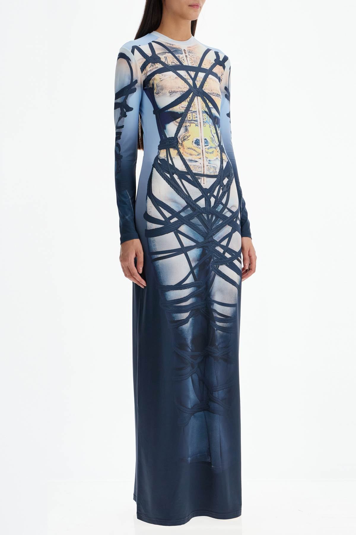 long bondage print dress – Italy Station