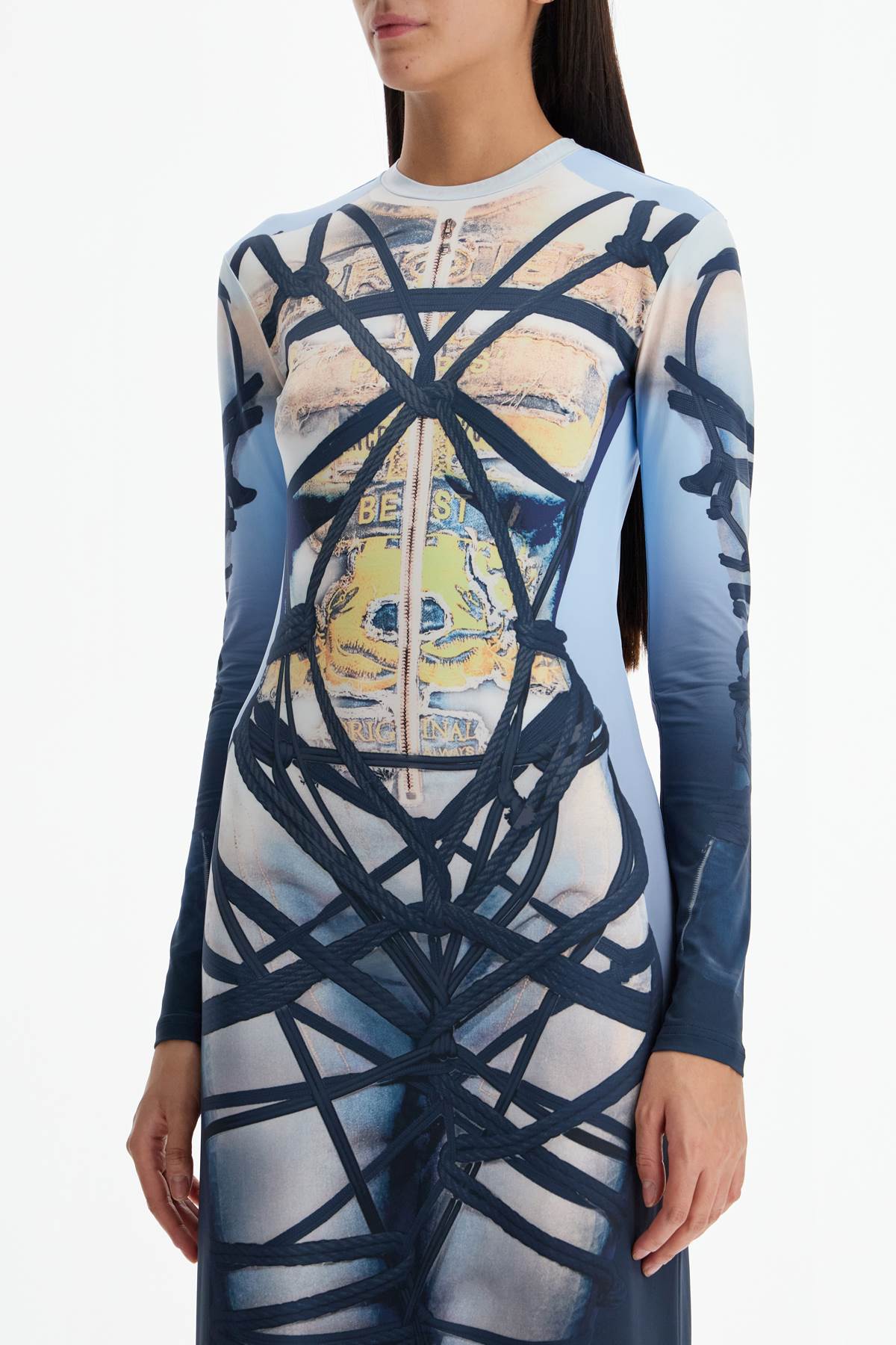 long bondage print dress – Italy Station