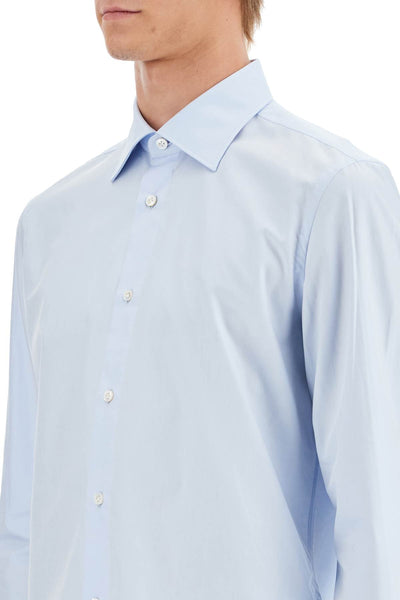 slim fit twill shirt for men 105 CL041 3 AZZURRO