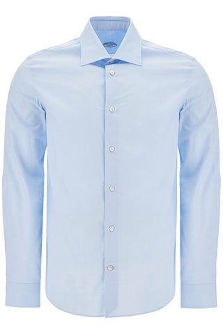 slim fit twill shirt for men 105 CL041 3 AZZURRO