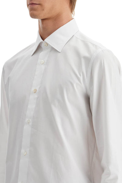 slim fit twill shirt for men 105 CL041 4 BIANCO