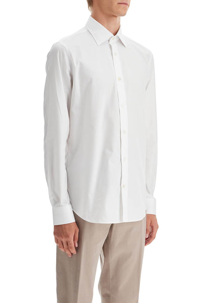 slim fit twill shirt for men 105 CL041 4 BIANCO