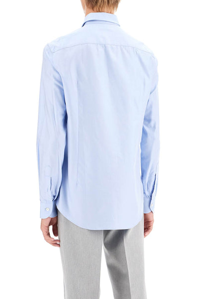 slim fit twill shirt for men 105 CL041 6 AZZURRO 2