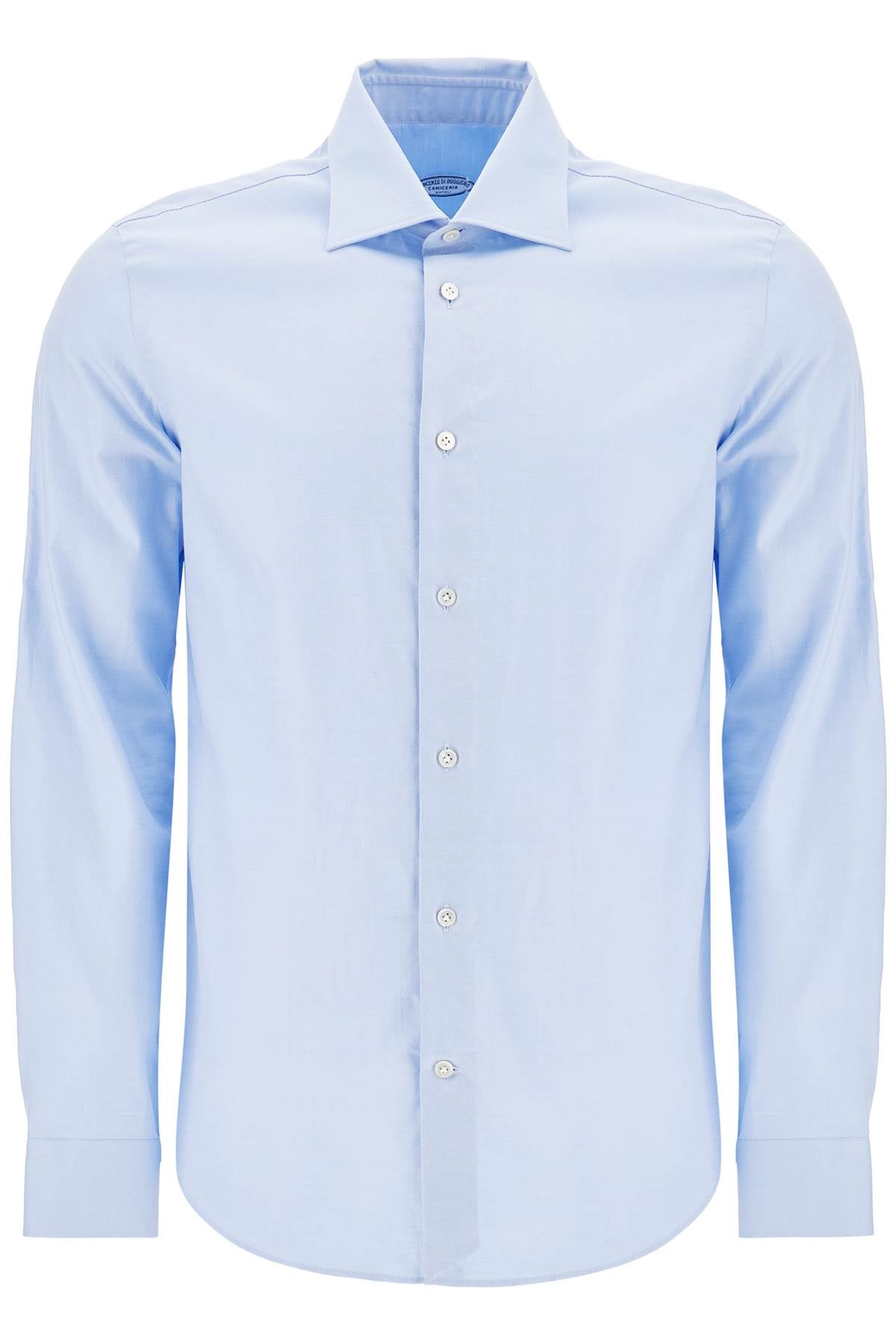 slim fit twill shirt for men 105 CL041 6 AZZURRO 2