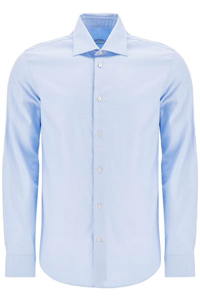 slim fit twill shirt for men 105 CL041 6 AZZURRO 2