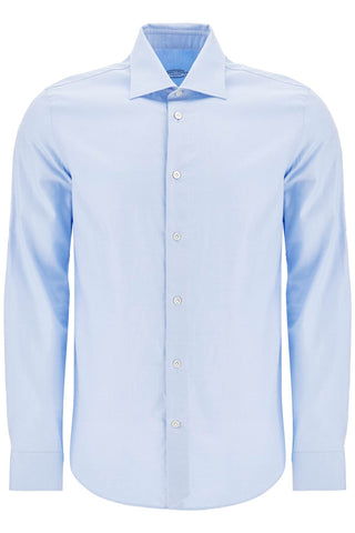 slim fit twill shirt for men 105 CL041 6 AZZURRO 2