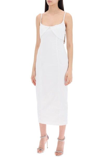 Rotate midi dress with ruffles 112336400 BRIGHT WHITE