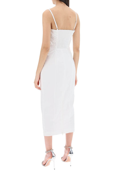 Rotate midi dress with ruffles 112336400 BRIGHT WHITE