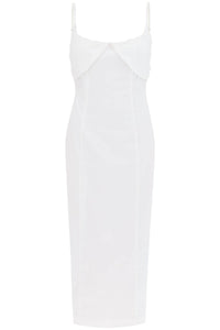 Rotate midi dress with ruffles 112336400 BRIGHT WHITE