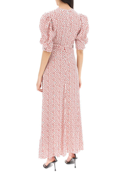Rotate maxi dress with puffed sleeves 1123902929 HAPPY HEARTS BRIGHT WHITE COMB