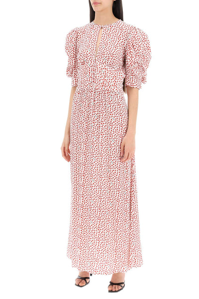 Rotate maxi dress with puffed sleeves 1123902929 HAPPY HEARTS BRIGHT WHITE COMB