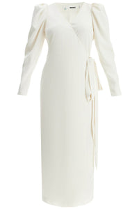 ROTATE wrap midi dress with a 112516857 EGRET | Italystation.com - Shop Now at italystation.com