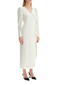 ROTATE wrap midi dress with a 112516857 EGRET | Italystation.com - Shop Now at italystation.com