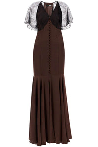 long satin and lace dress 1127042910 0