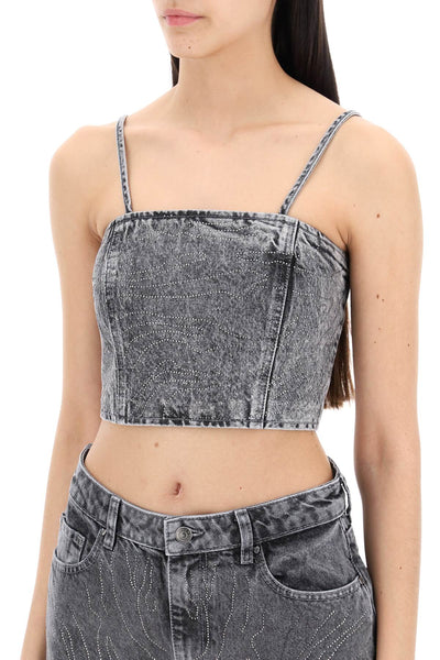 Rotate sleeveless top with 113009D06 GREY DENIM