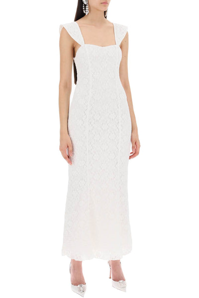 maxi lace dress in italian 113021400 Bright White