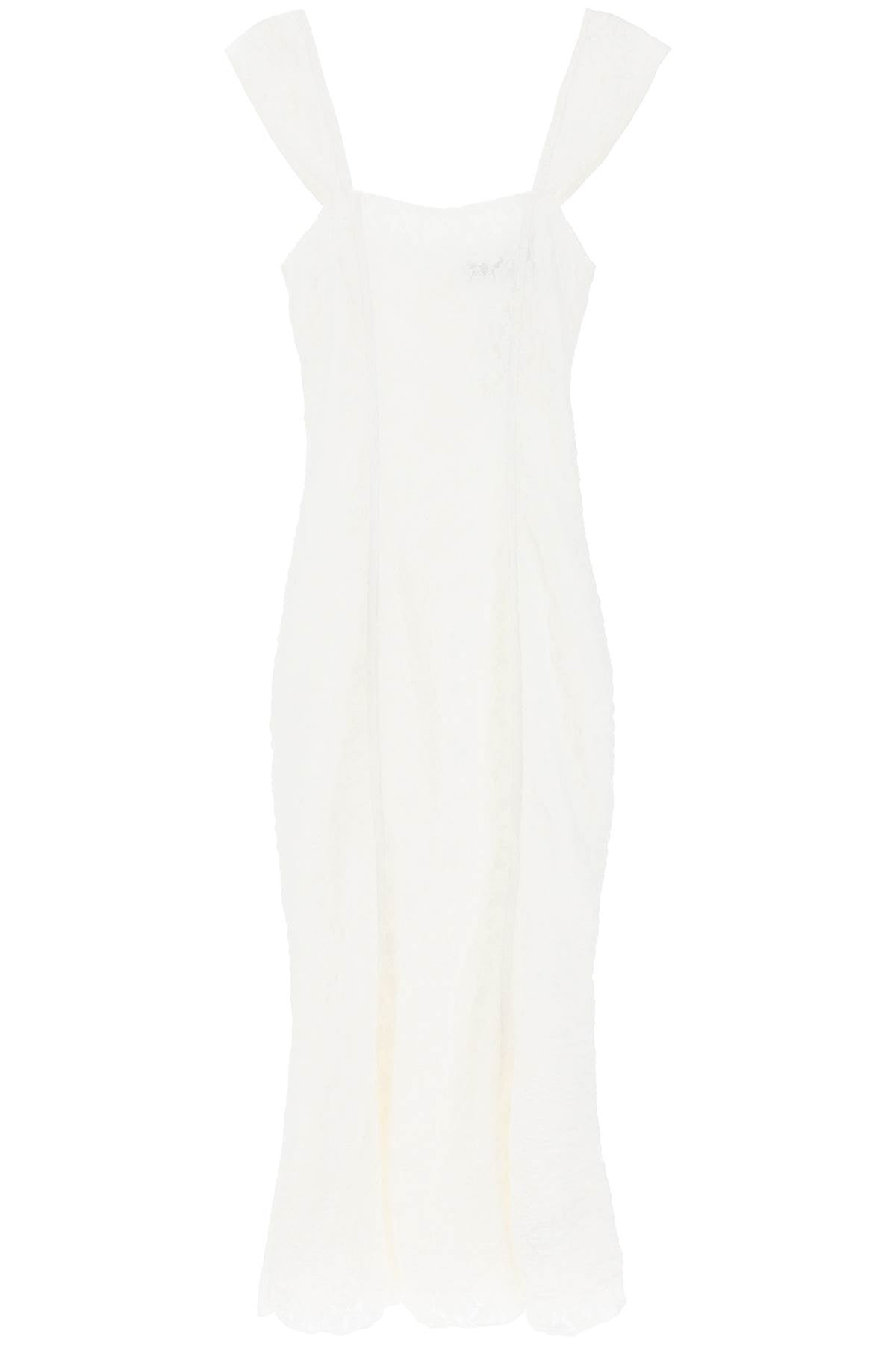 maxi lace dress in italian 113021400 Bright White