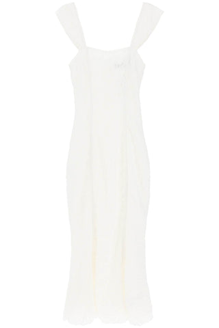 maxi lace dress in italian 113021400 Bright White