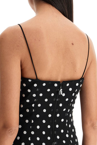ROTATE midi dress with sequins 113255000 1000 BLACK COMB. | Italystation.com - Shop Now at italystation.com