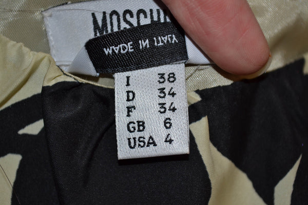 Moschino Black And Beige Floral Tank Top Size 4