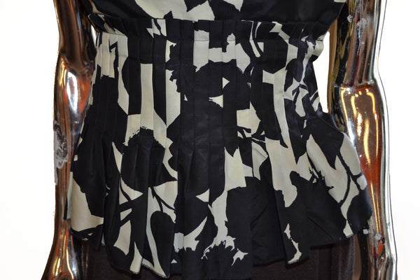 Moschino Black And Beige Floral Tank Top Size 4