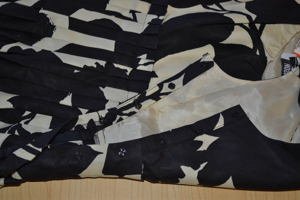 Moschino Black And Beige Floral Tank Top Size 4