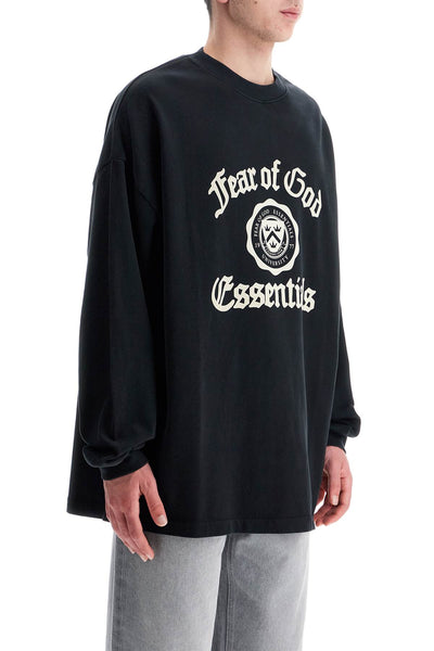 black cotton oversized sweater with logo 125HO242010F BLACK