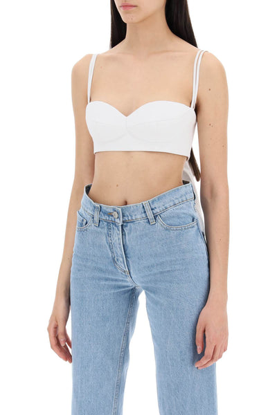 "rose top bralette with 127524 WHITE