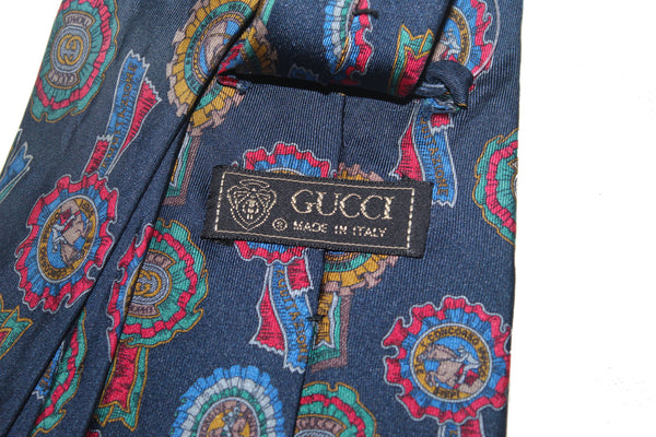 Gucci Blue Silk Ribbon Men's Tie
