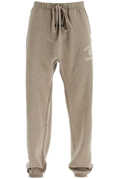 heather grey cotton wide fit sweatpants 130HO242021F HEATHER GRAY