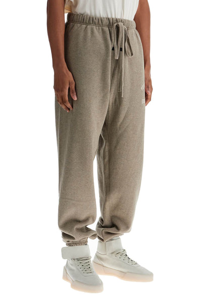 heather grey cotton wide fit sweatpants 130HO242021F HEATHER GRAY