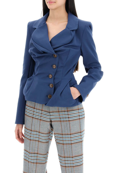 Vivienne westwood drunken tailored draped jacket 1401006CW00R8 BLUE