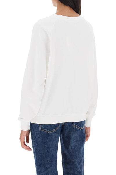 crew-neck sweatshirt with t logo 146188 SNOW WHITE