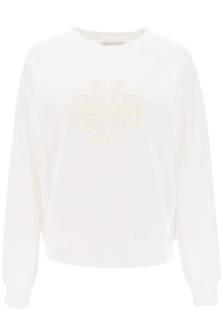 crew-neck sweatshirt with t logo 146188 SNOW WHITE