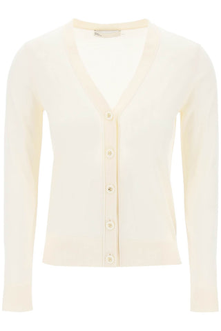 'simone' wool and silk cardigan 146283 NEW IVORY