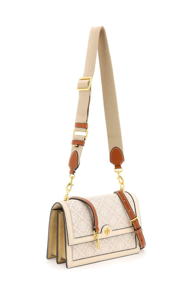 t monogram jacquard shoulder bag 147596 IVORY