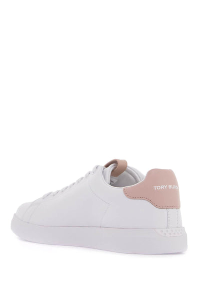 howell court sneakers with double t 149728 TITANIUM WHITE / SHELL PINK