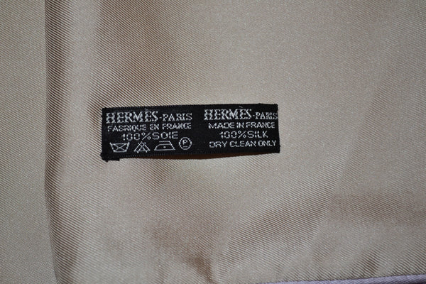 Hermes Purple Roses Flower 100% Silk Long Scarf