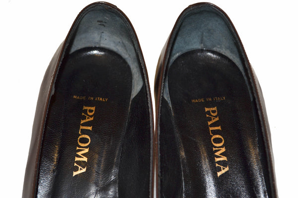 Paloma Brown Leather Shoes Size 7B
