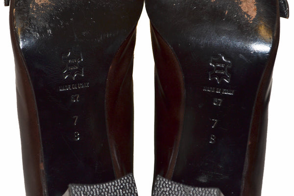 Paloma Brown Leather Shoes Size 7B