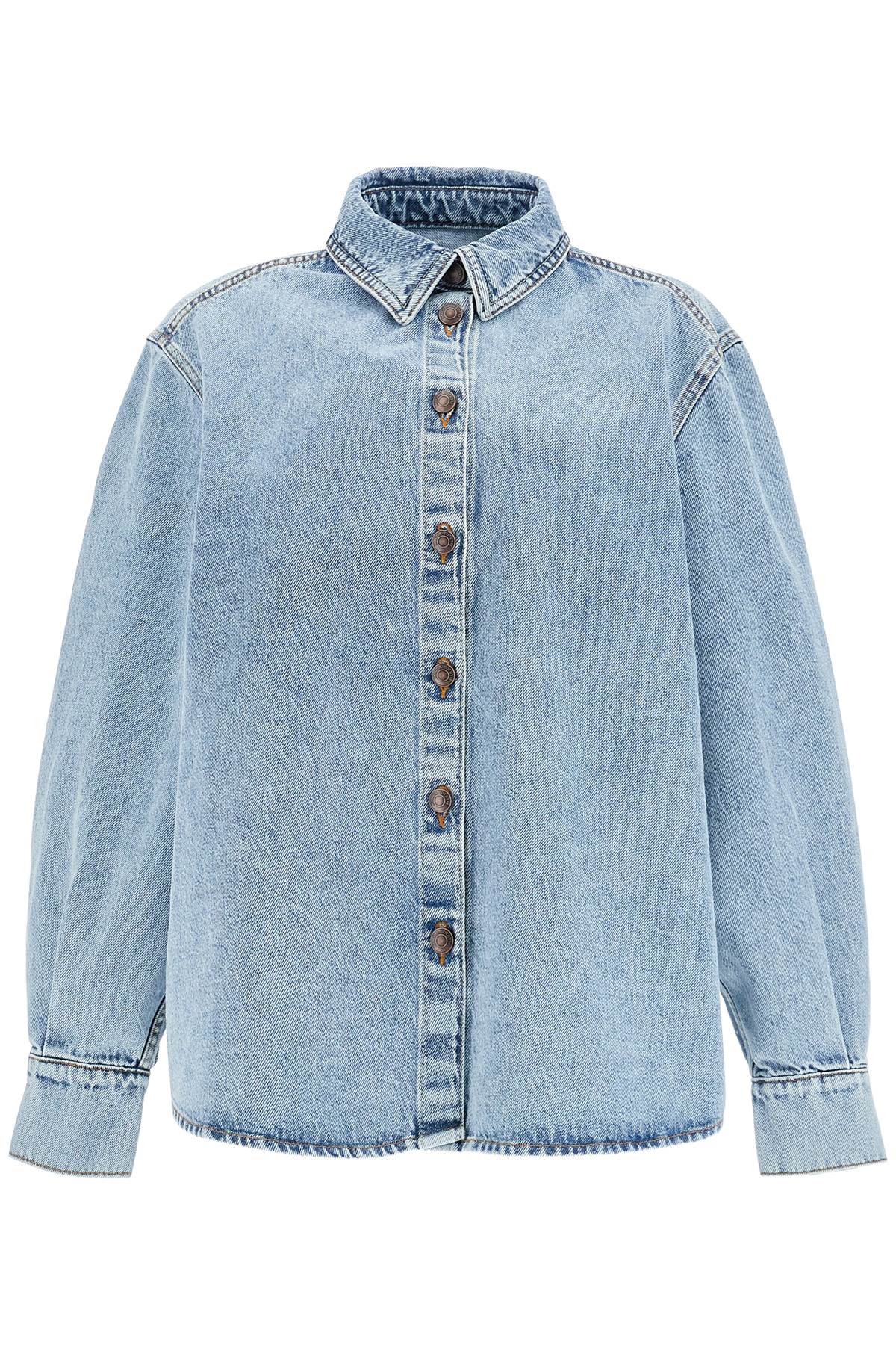 denim oversized shirt for women 151724 BLUE