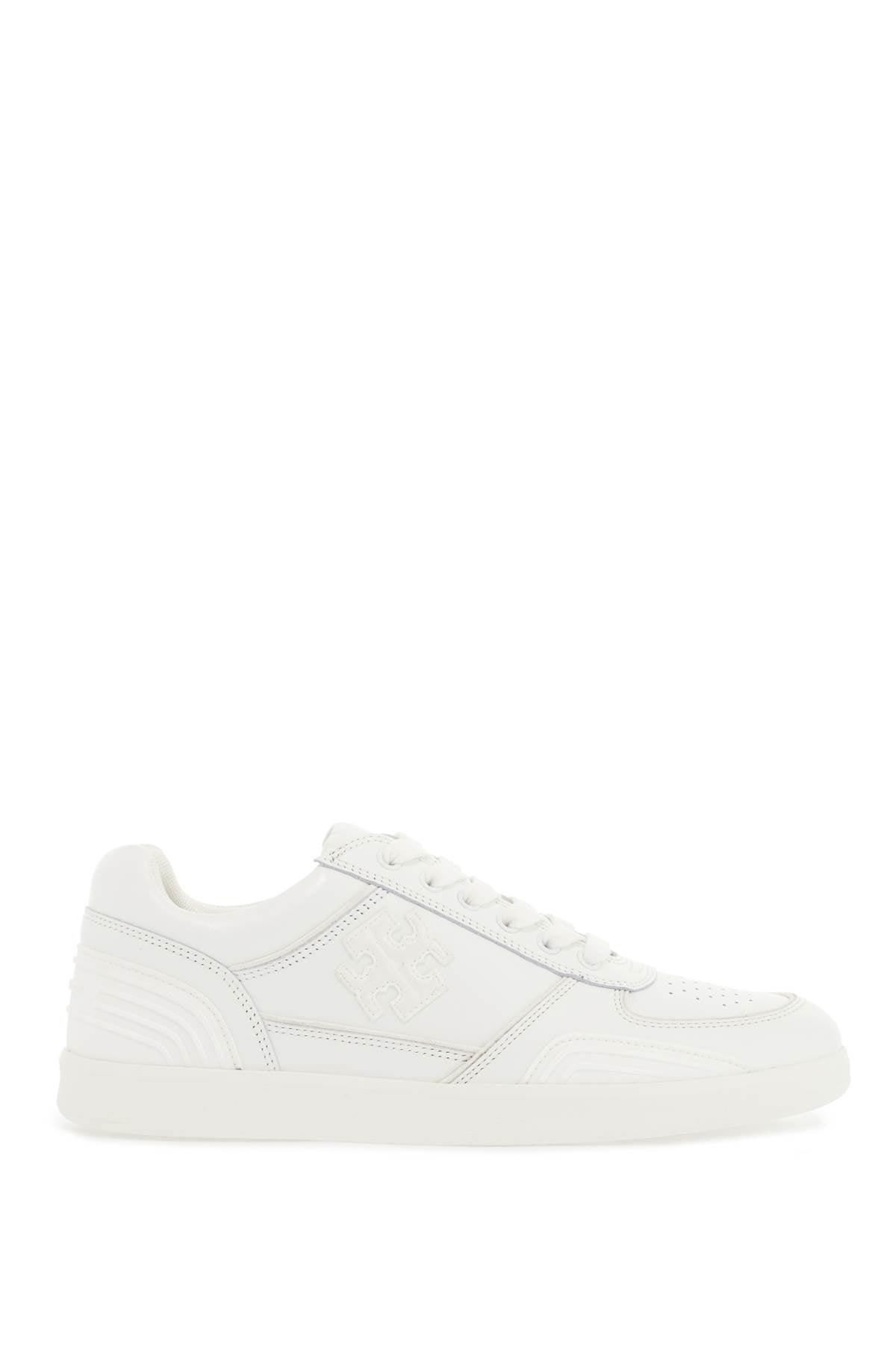 TORY BURCH clover court sneakers 152959 TITANIUM WHITE / TI | Italystation.com - Shop Now at italystation.com