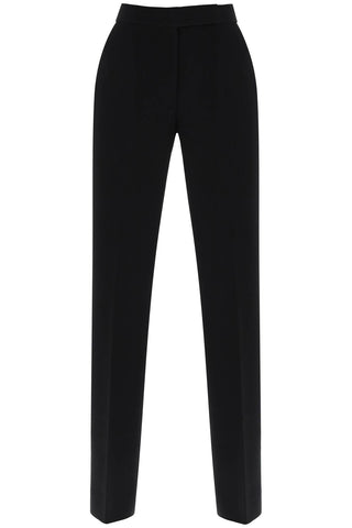 straight leg pants in crepe cady 153862 BLACK