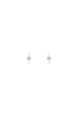 kira huggie earrings 155514 TORY SILVER