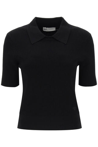 knitted polo shirt 157411 BLACK