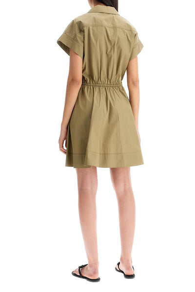 mini poplin chemisier dress 159727 MOSS